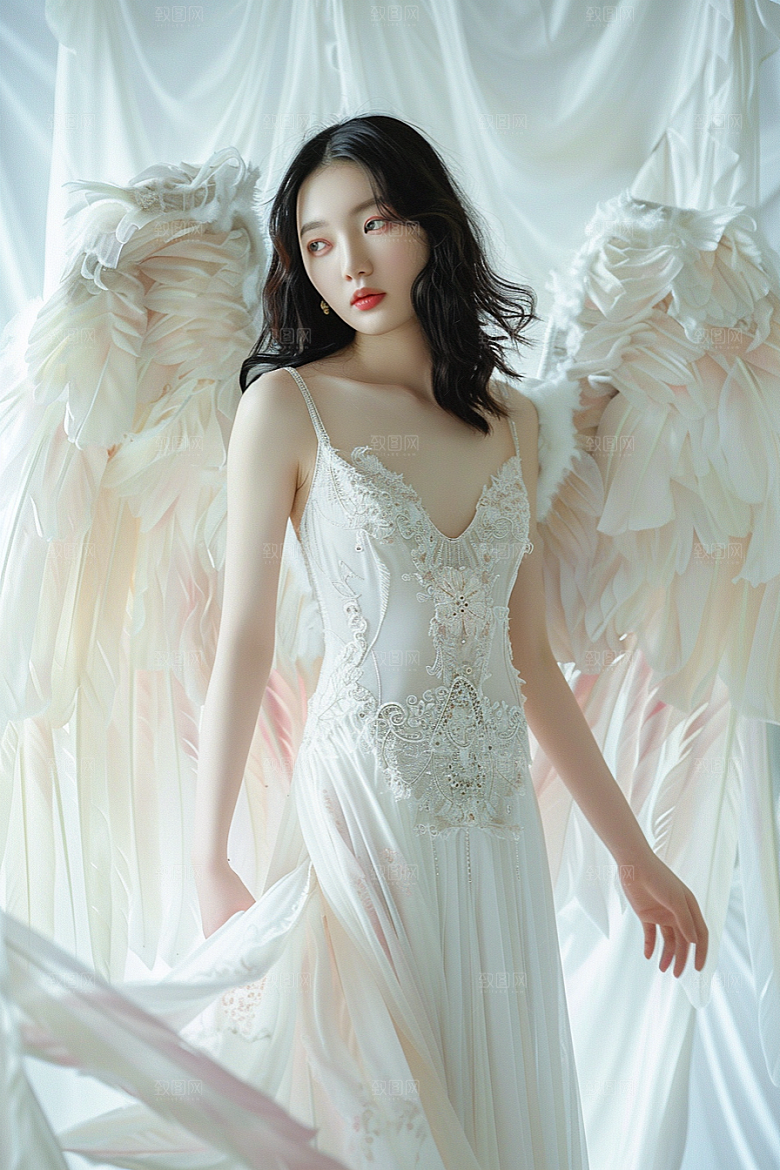 天使女神清新高清摄影图