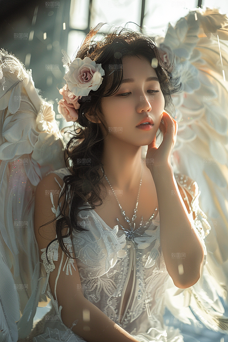 天使女神梦幻美女摄影图