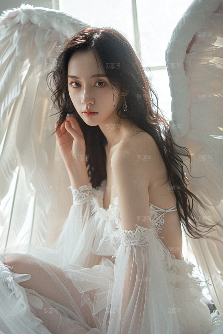 天使女神梦幻人物摄影图