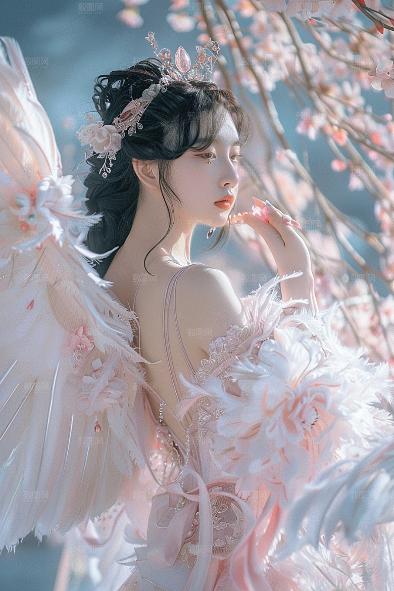 天使女神高清清新摄影图