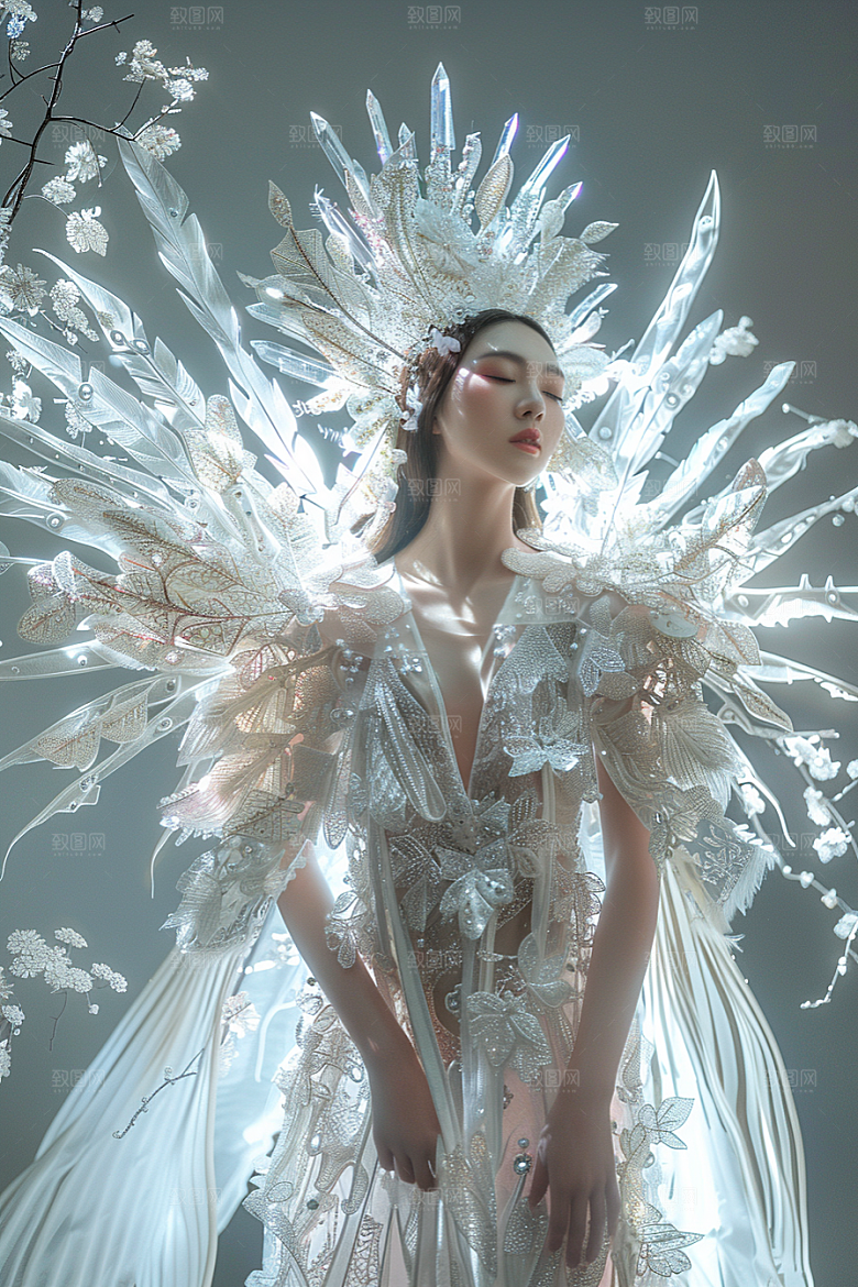 天使女神梦幻纯洁摄影图