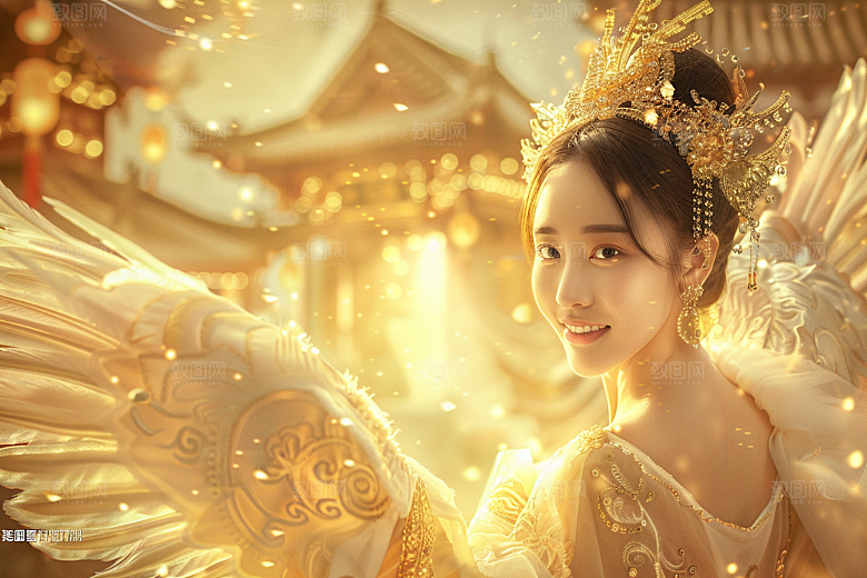 天使女神梦幻纯洁摄影图