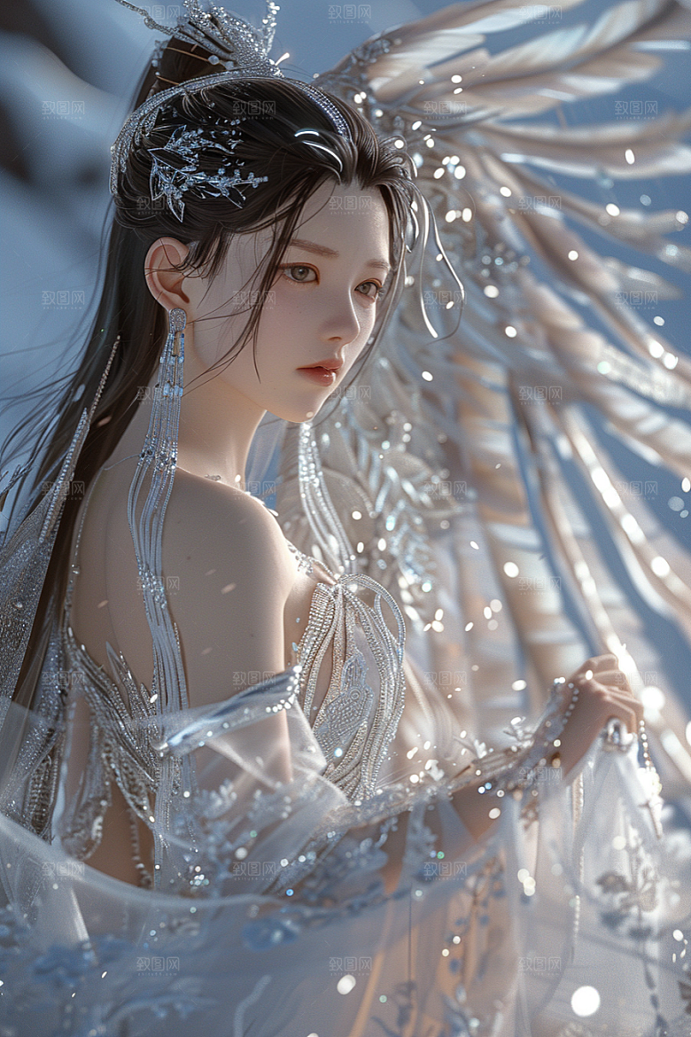 天使女神写真人物摄影图
