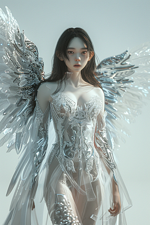 天使女神梦幻人物摄影图