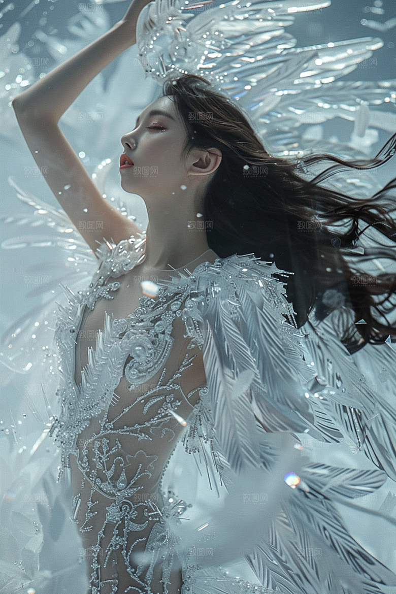 天使女神仙女白色摄影图