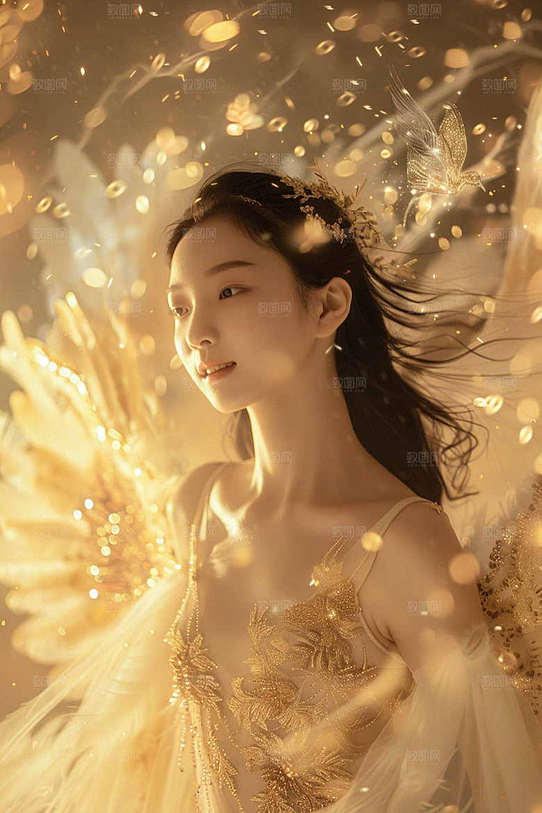天使女神纯洁仙女摄影图