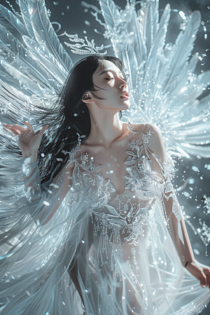 天使女神唯美肖像摄影图