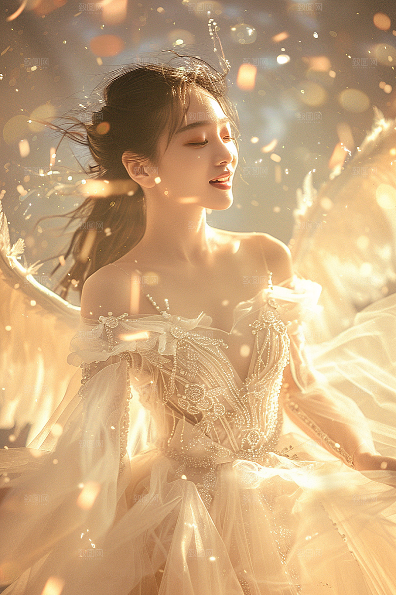 天使女神唯美美女摄影图