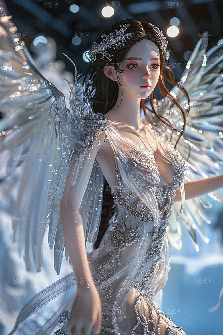天使女神纯洁写真摄影图