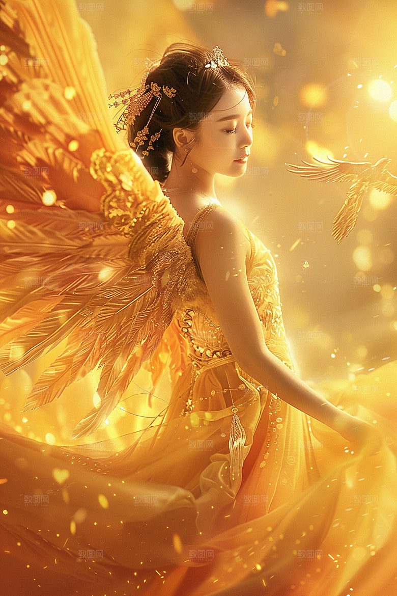 天使女神仙女美女摄影图