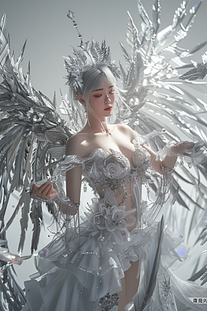 天使女神肖像唯美摄影图