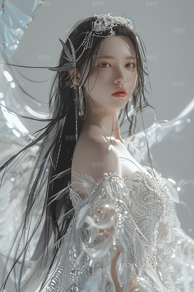 天使女神唯美人物摄影图