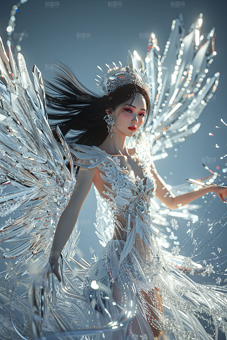 天使女神纯洁清新摄影图