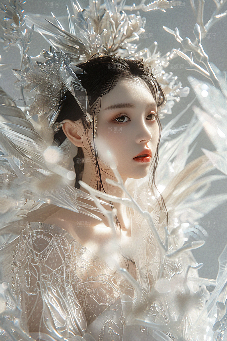 天使女神仙女肖像摄影图