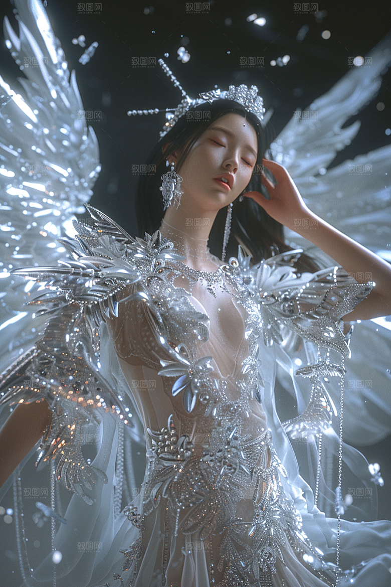 天使女神清新纯洁摄影图