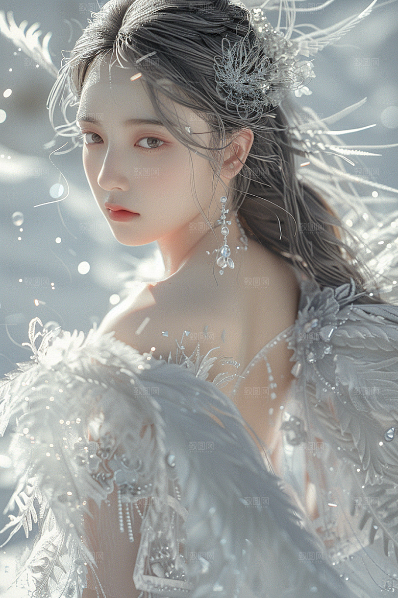 天使女神肖像高清摄影图