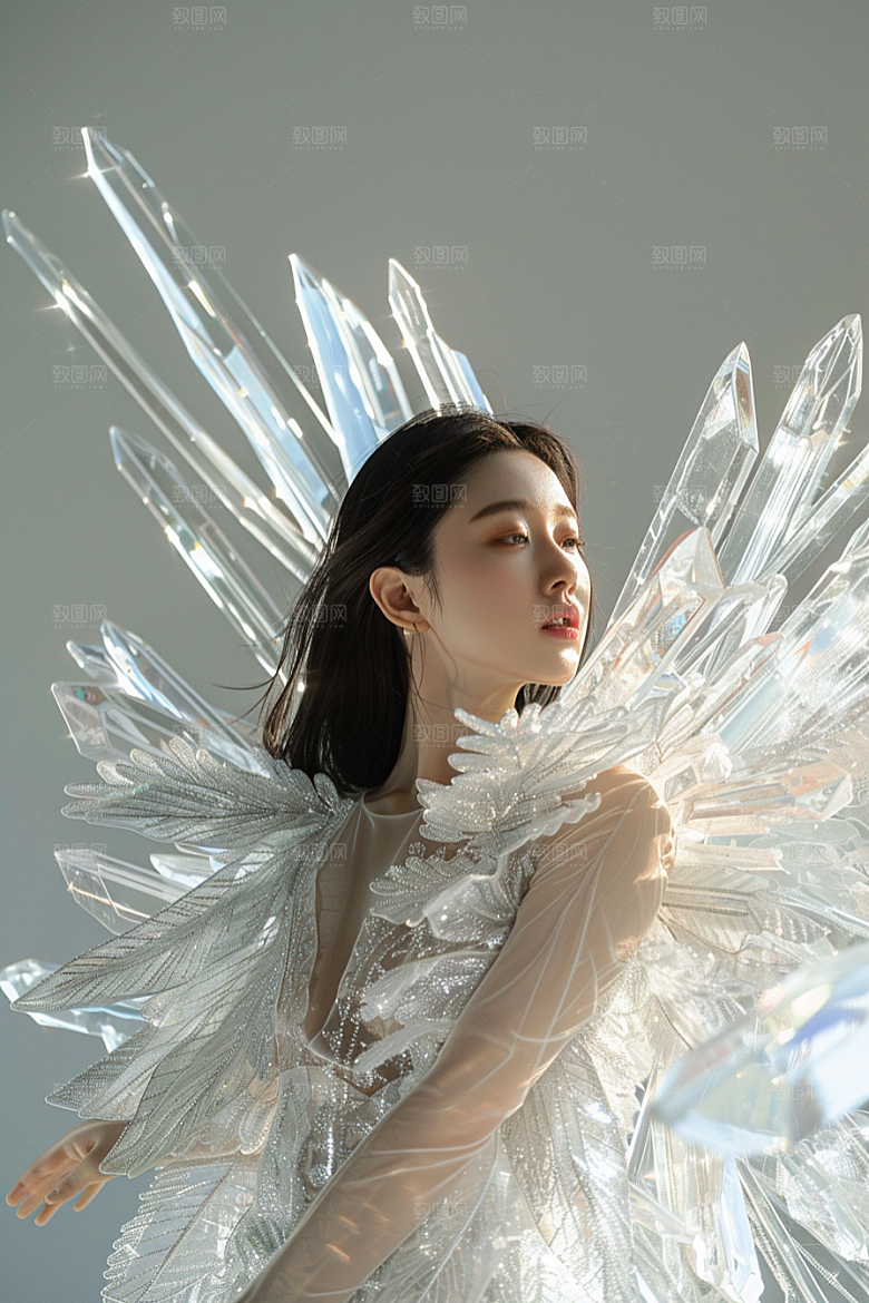 天使女神人物写真摄影图