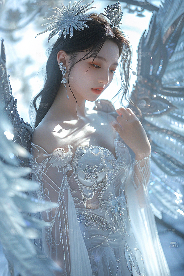 天使女神纯洁写真摄影图