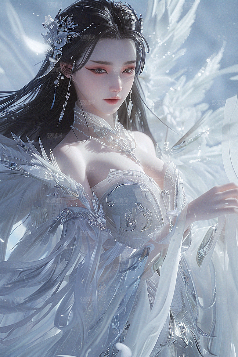 天使女神仙女肖像摄影图