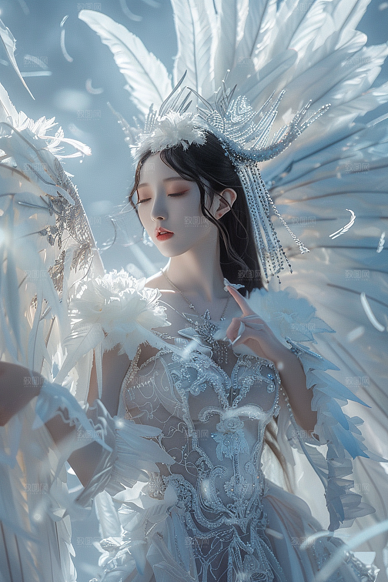 天使女神纯洁仙女摄影图