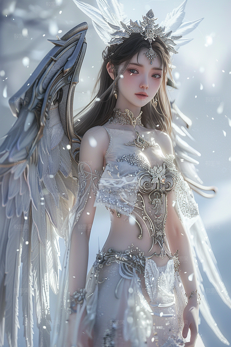 天使女神美女高清摄影图