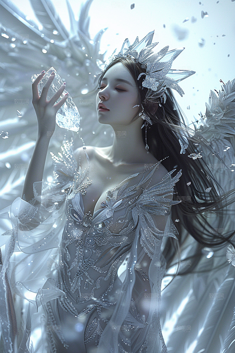 天使女神写真肖像摄影图