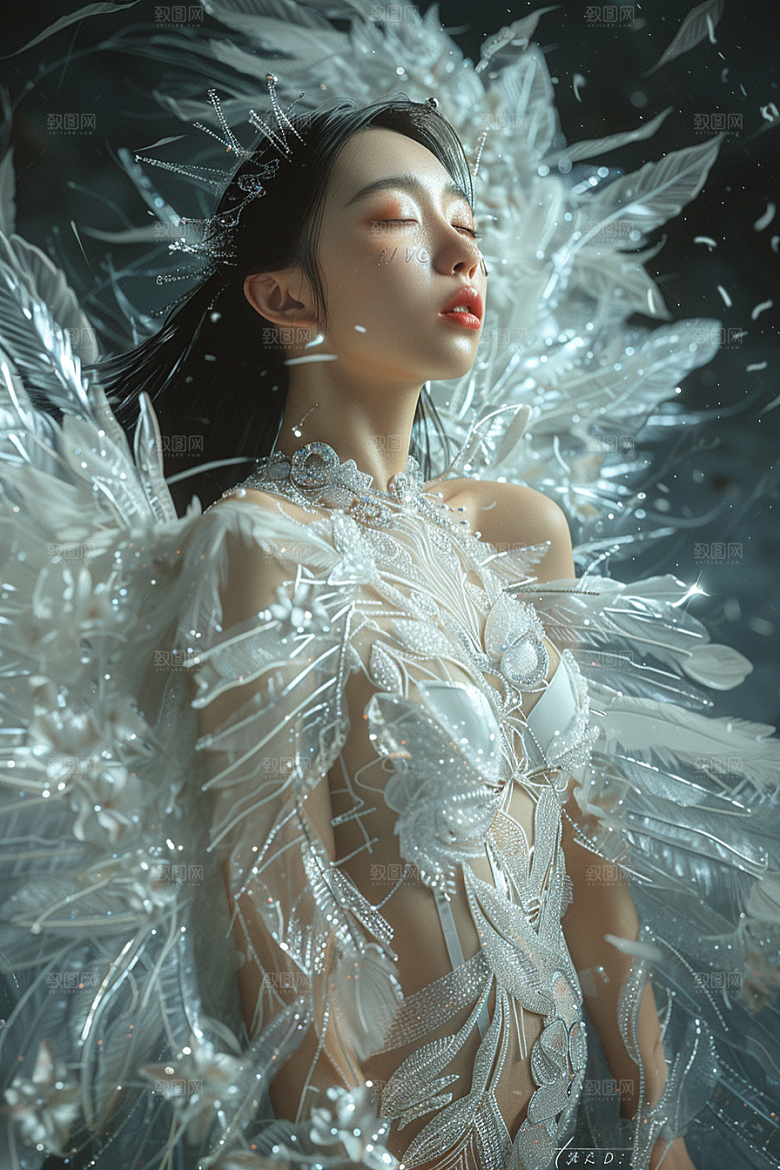 天使女神纯洁写真摄影图