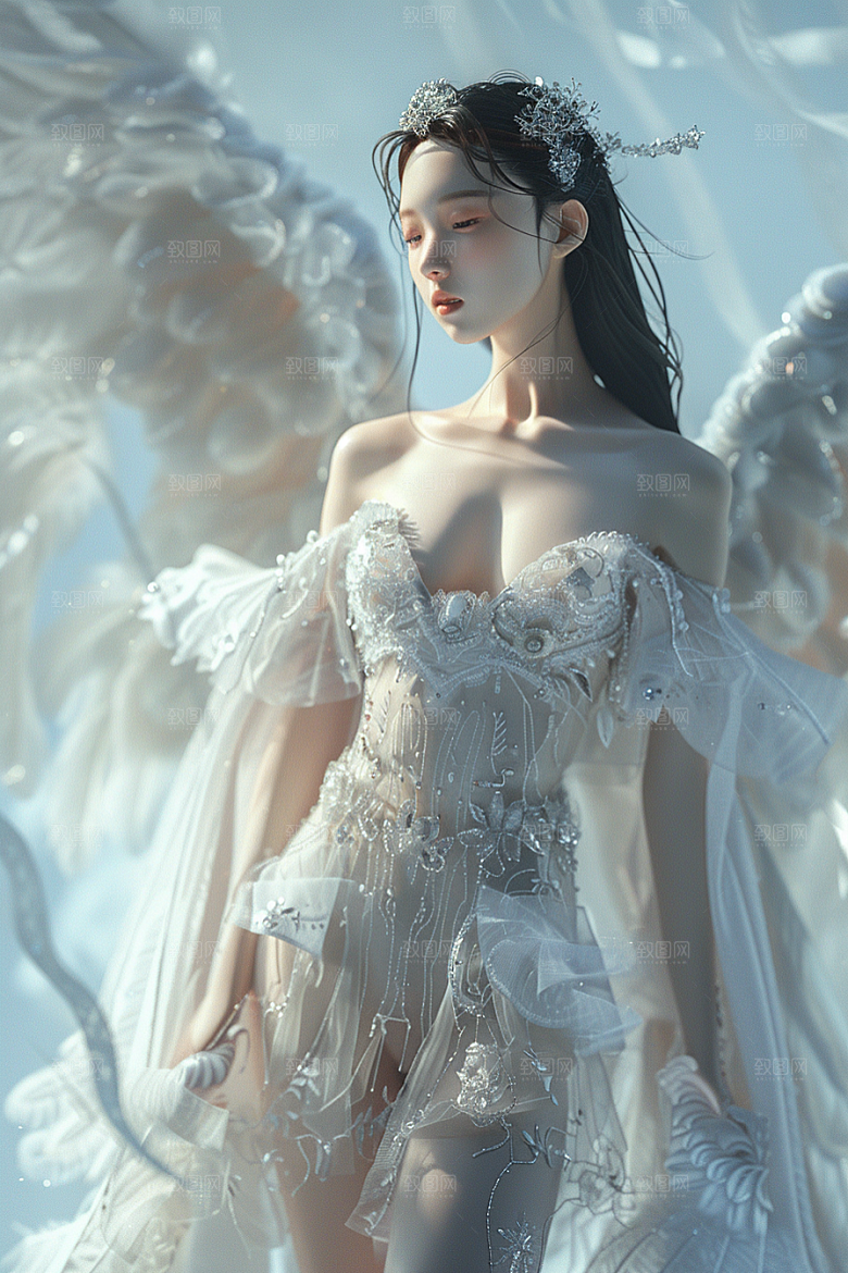 天使女神梦幻人物摄影图