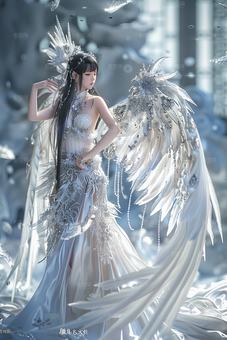 天使女神仙女美女摄影图