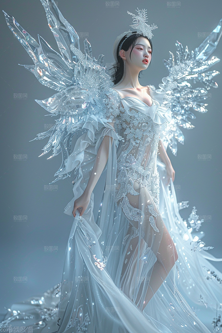 天使女神写真纯洁摄影图