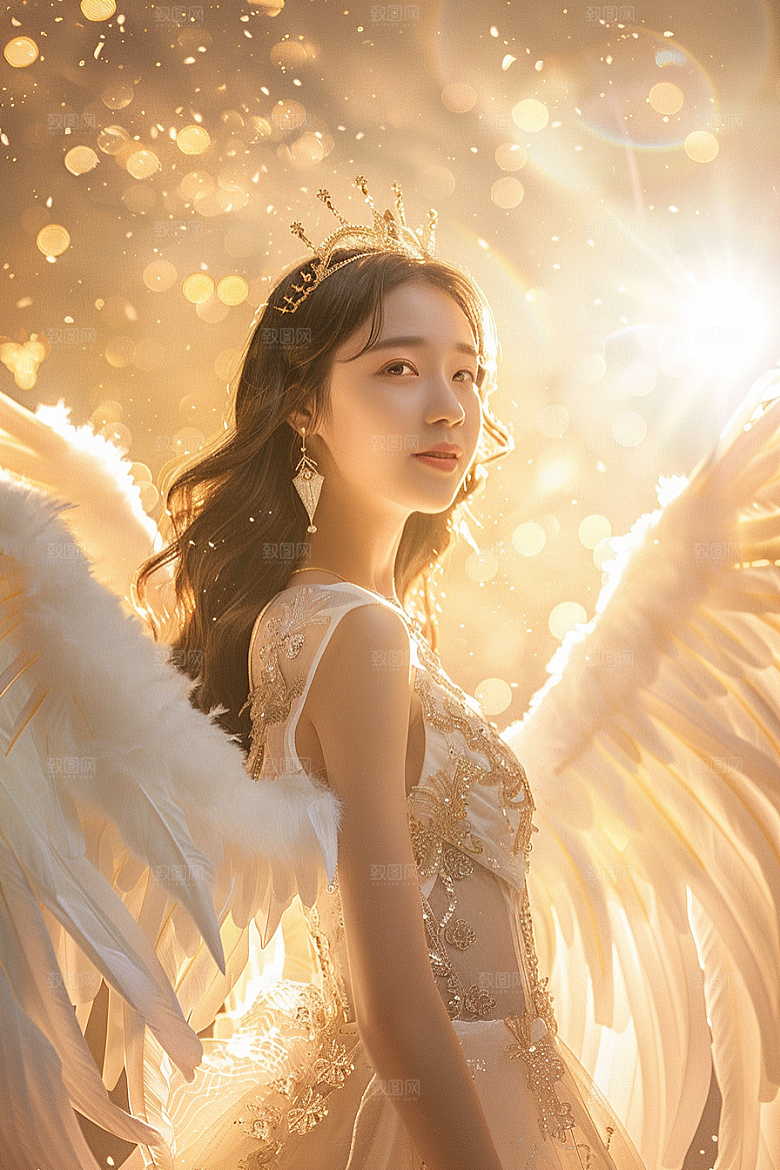 天使女神美女高清摄影图