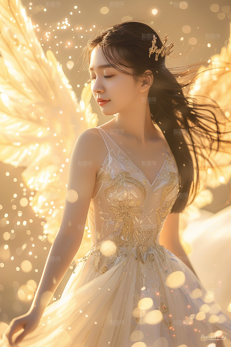 天使女神唯美纯洁摄影图