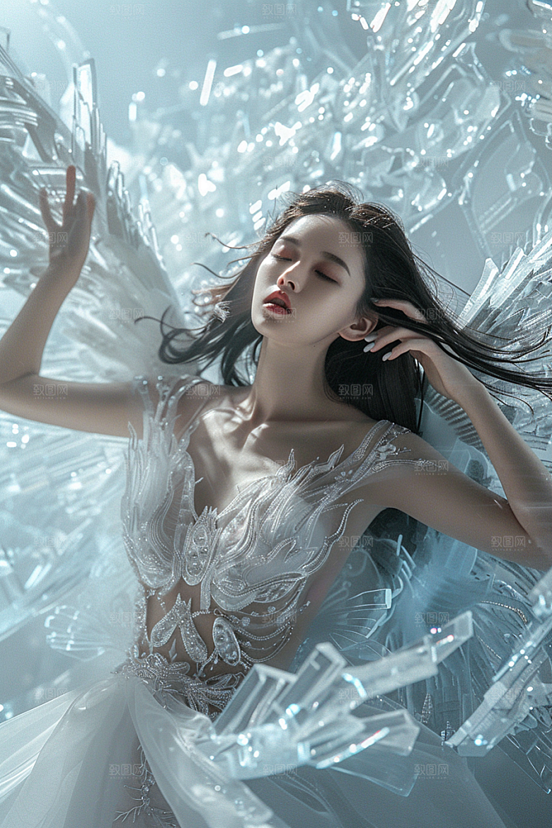 天使女神写真纯洁摄影图