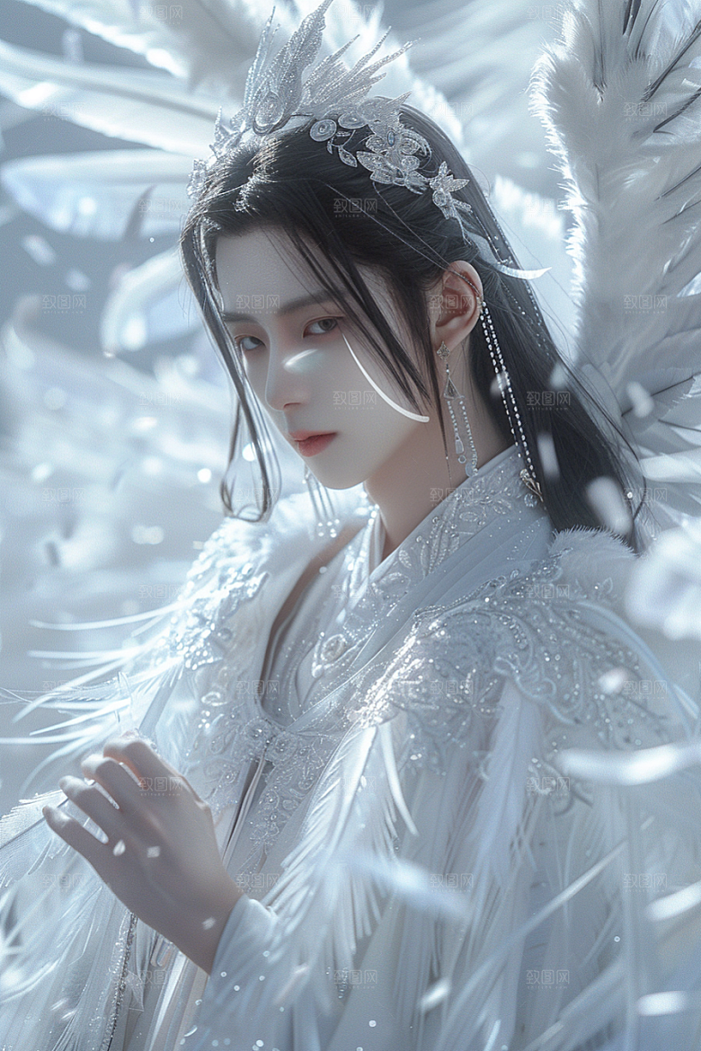 天使女神纯洁唯美摄影图