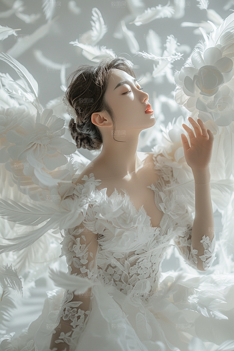 天使女神唯美美女摄影图