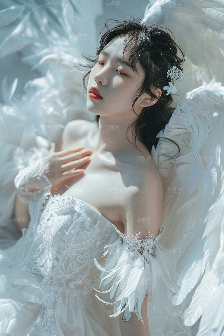 天使女神美女唯美摄影图