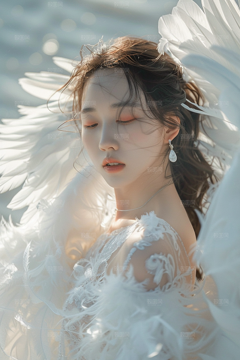天使女神清新梦幻摄影图