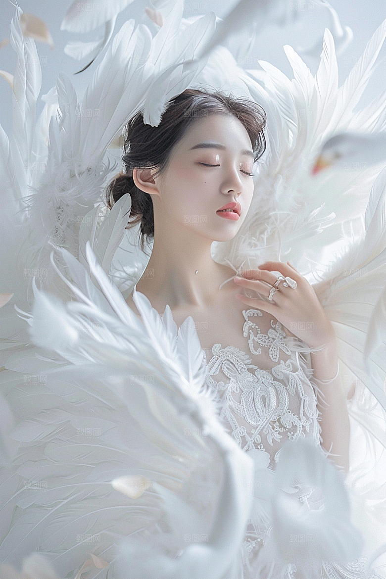 天使女神写真人物摄影图