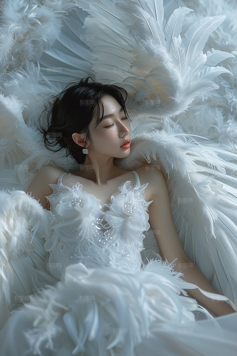 天使女神清新梦幻摄影图