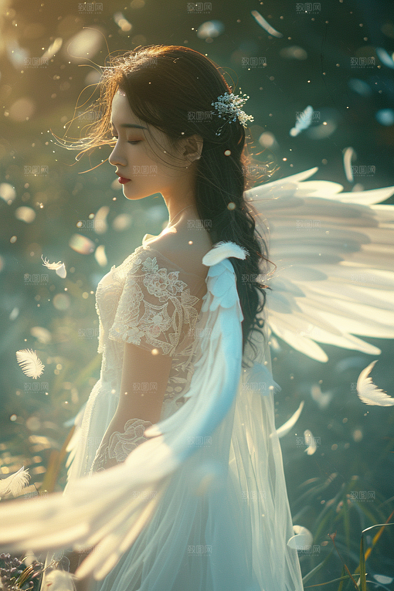 天使女神美女仙女摄影图