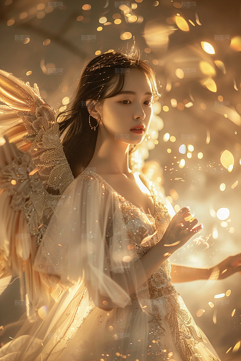 天使女神清新仙女摄影图