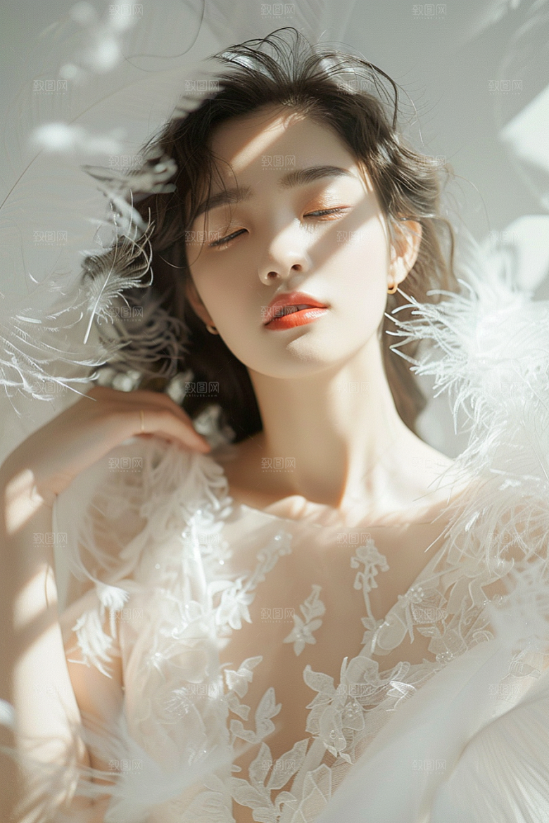 天使女神肖像梦幻摄影图