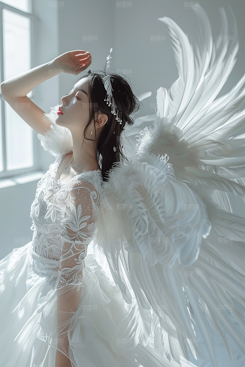 天使女神仙女纯洁摄影图