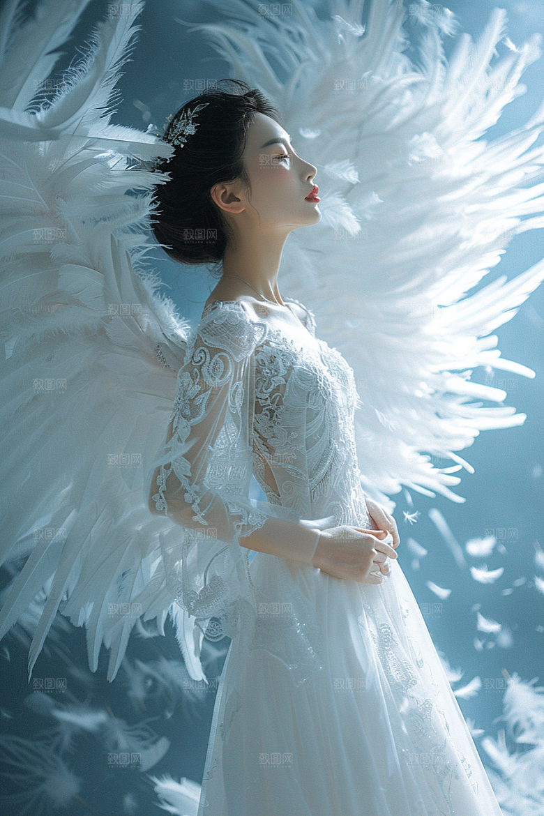 天使女神纯洁唯美摄影图