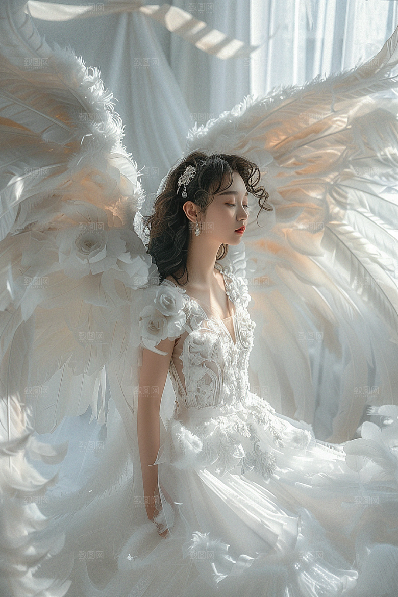 天使女神高清美女摄影图