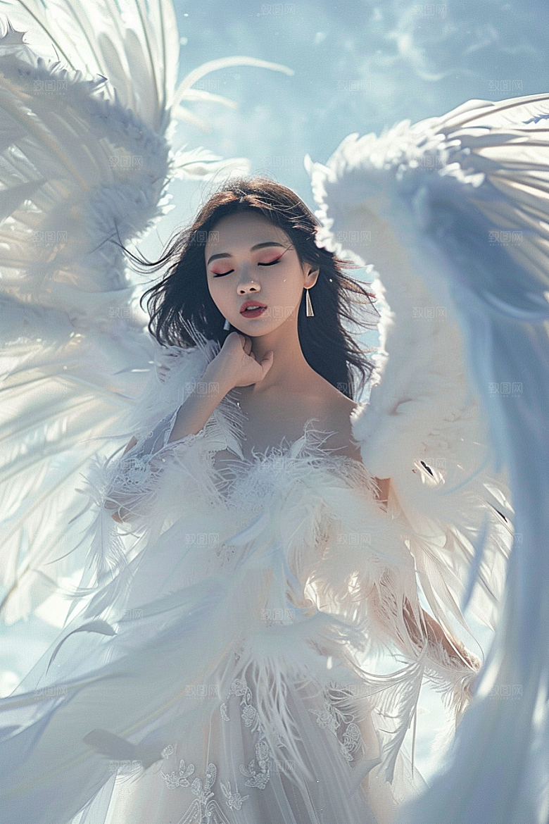 天使女神梦幻美女摄影图