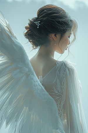 天使女神写真人物摄影图