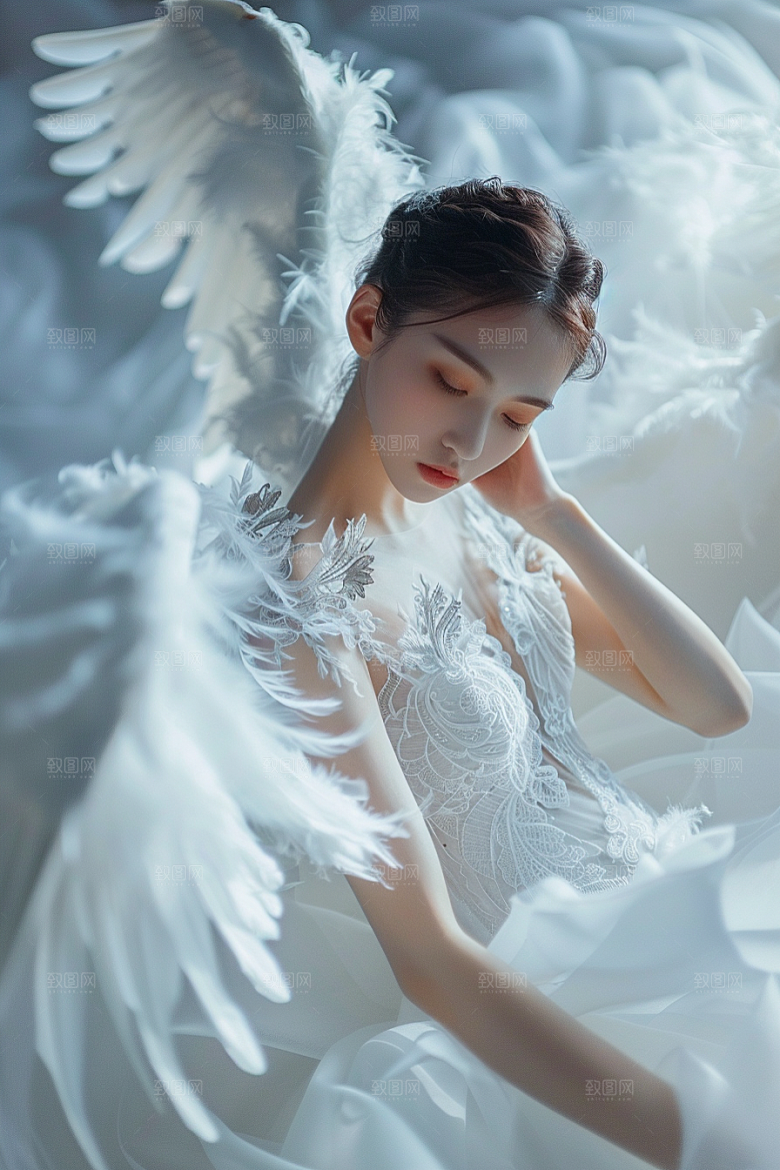 天使女神写真梦幻摄影图