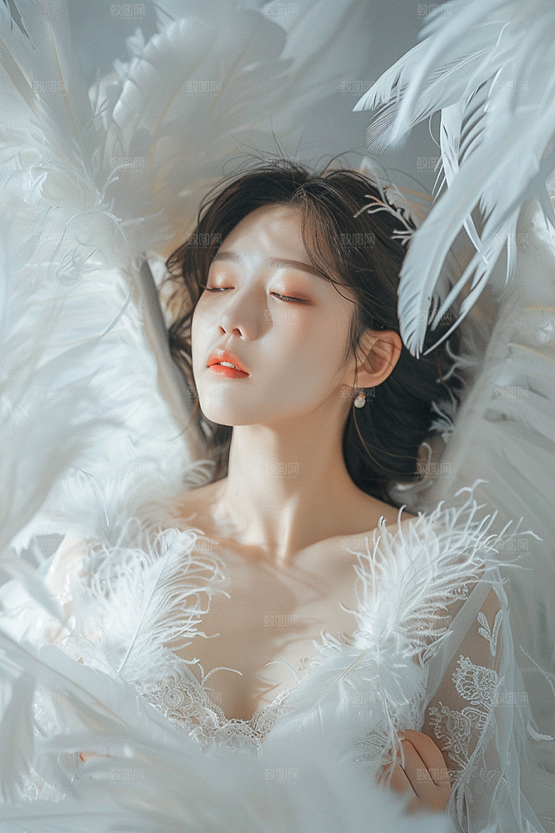 天使女神纯洁美女摄影图