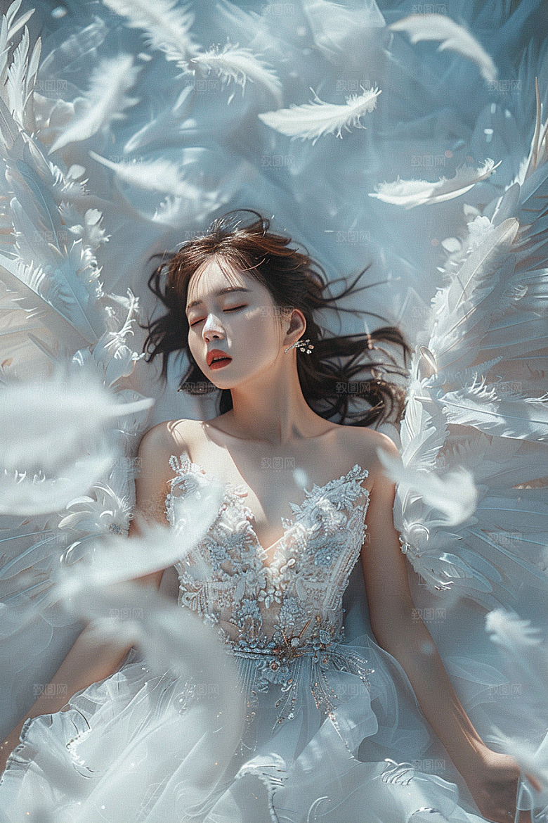 天使女神仙女肖像摄影图